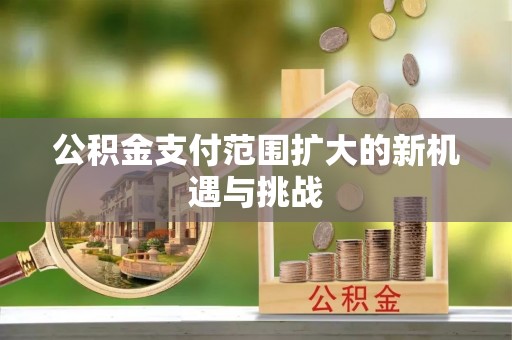 平台公积金支付范围扩大的新机遇与挑战