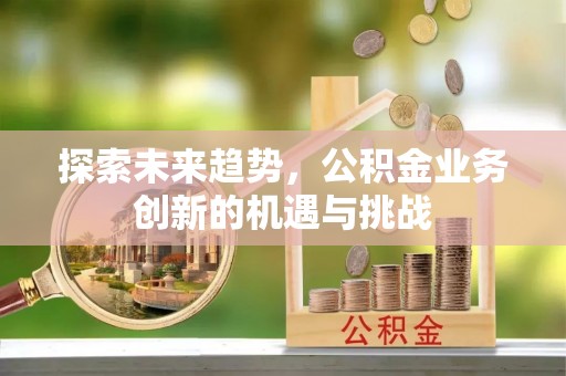 平台探索未来趋势，公积金业务创新的机遇与挑战