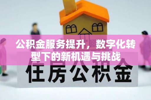 平台公积金服务提升，数字化转型下的新机遇与挑战