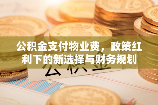 平台公积金支付物业费，政策红利下的新选择与财务规划