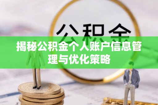 平台揭秘公积金个人账户信息管理与优化策略