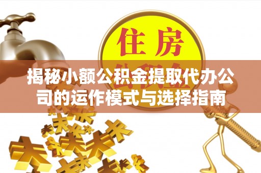 平台揭秘小额公积金提取代办公司的运作模式与选择指南