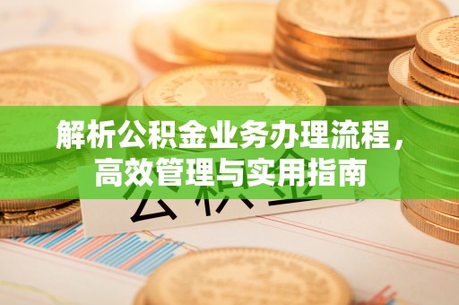 平台解析公积金业务办理流程，高效管理与实用指南