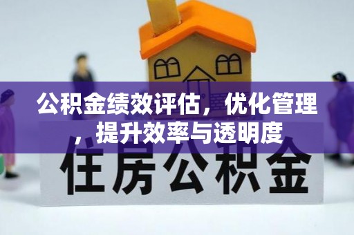 平台公积金绩效评估，优化管理，提升效率与透明度