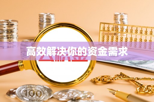 平台高效解决你的资金需求