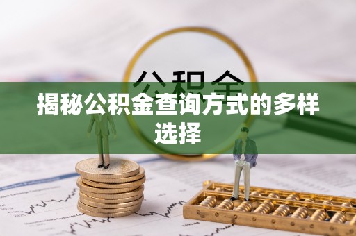 平台揭秘公积金查询方式的多样选择