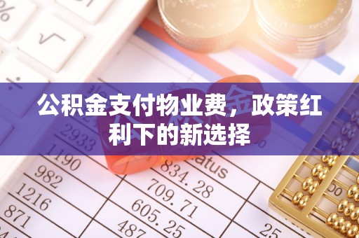 平台公积金支付物业费，政策红利下的新选择