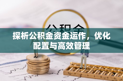 平台探析公积金资金运作，优化配置与高效管理
