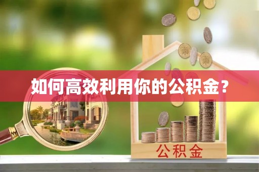 平台如何高效利用你的公积金？