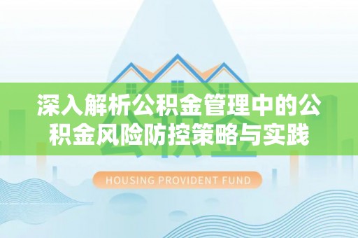 平台深入解析公积金管理中的公积金风险防控策略与实践