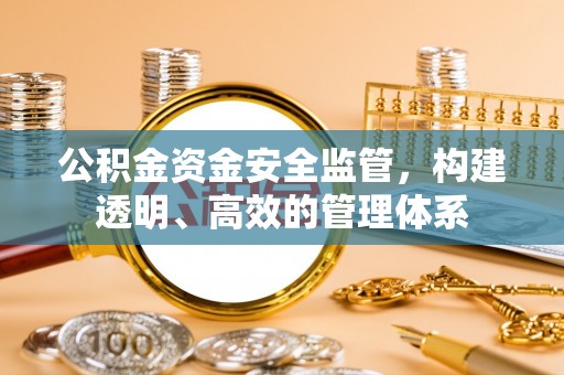 平台公积金资金安全监管，构建透明、高效的管理体系