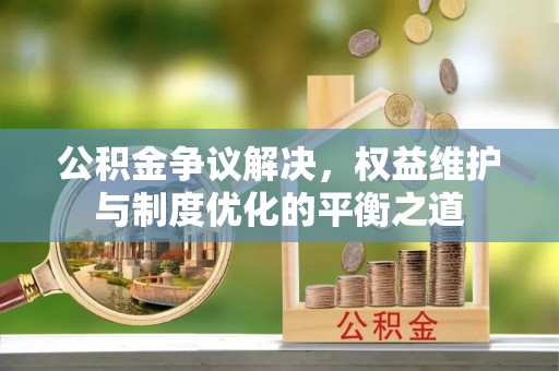 平台公积金争议解决，权益维护与制度优化的平衡之道